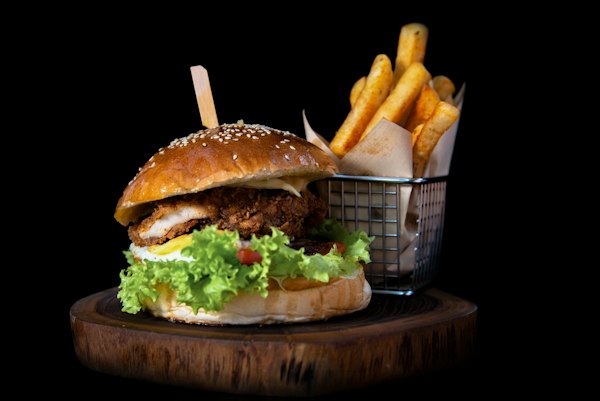 Cheeseburger closeup