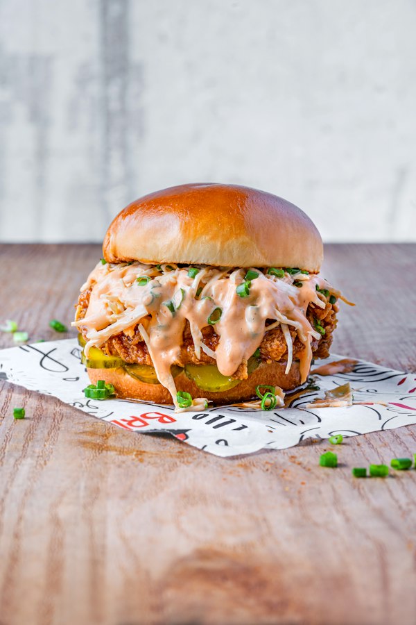 Fried chicken burger